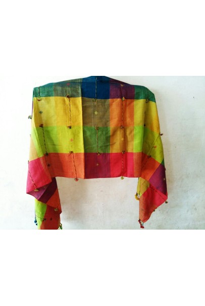 Wool and silk stole.   